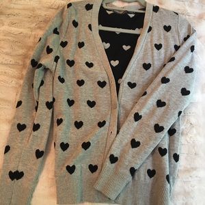 Grey Heart Cardigan